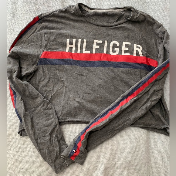 Tommy Hilfiger long sleeve crop top - Picture 1 of 2